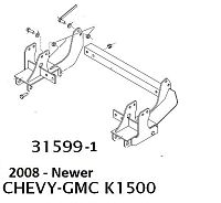 Â 31599-1Â Western UltraMount Kit, 2007(New Body)-2019 GMC Chevrolet K1500